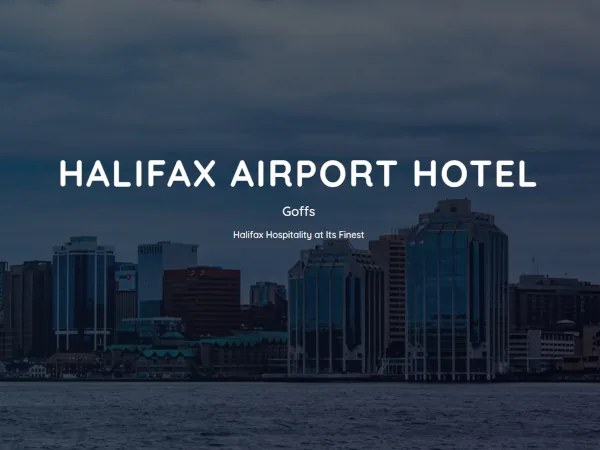 Homepage of the Halifax Airport Hotel website