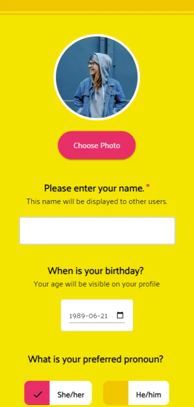 Lunch Buddies app screen showing the login page